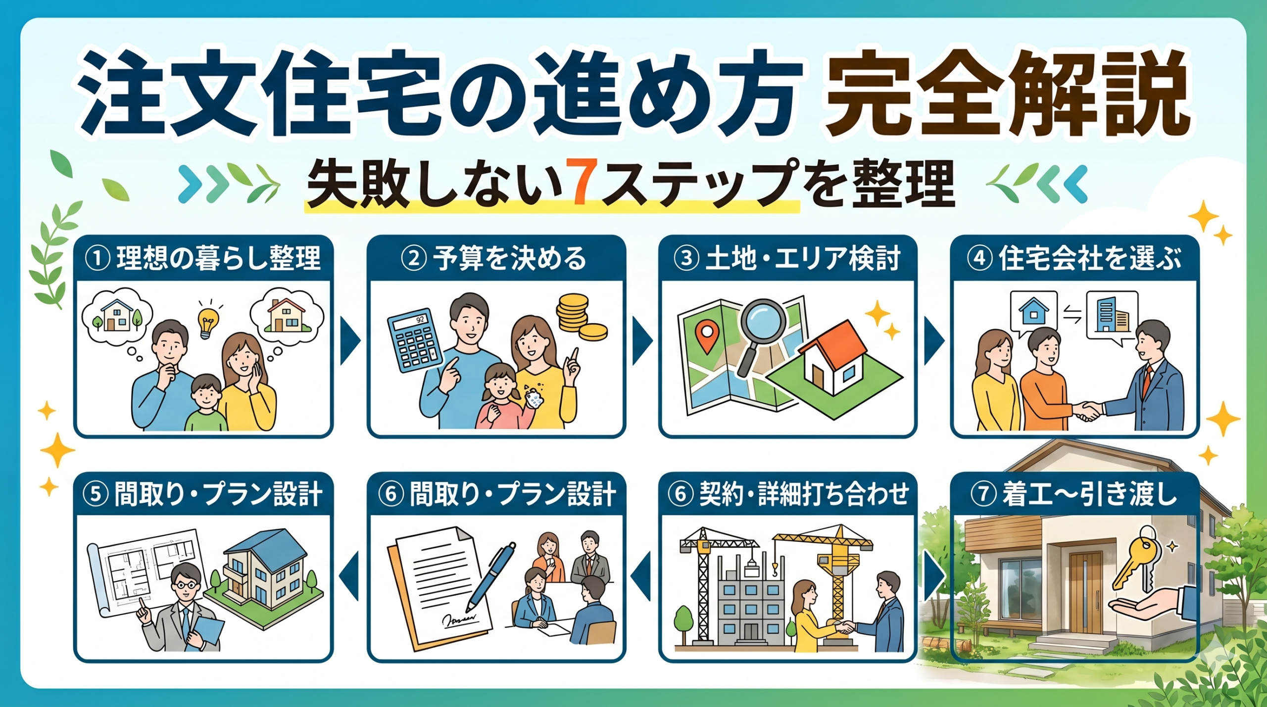 注文住宅の進め方を完全解説｜失敗しない全体の流れ